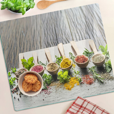 Üveg vágódeszka Fűszerek és gyógynövények