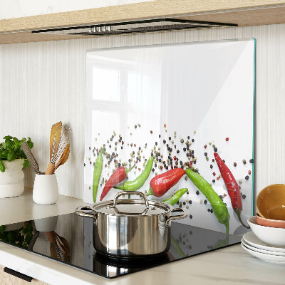 Üveg vágódeszka Paprika és bors