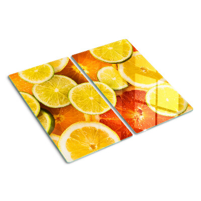 Edzett üveg vágódeszka Citrusfélék és citrusfélék