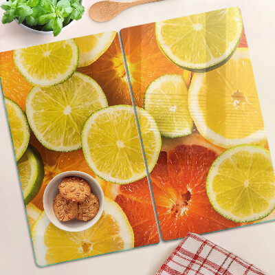 Edzett üveg vágódeszka Citrusfélék és citrusfélék