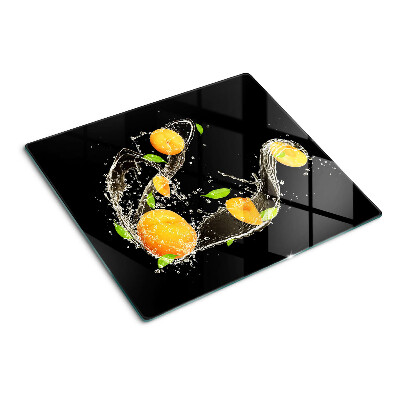Edzett üveg vágódeszka Citrusfélék vízben