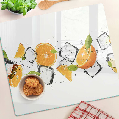 Üveg vágódeszka Citrus jéggel