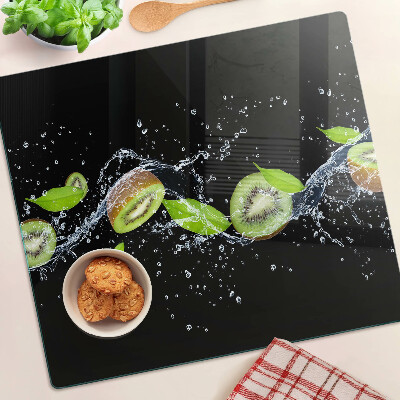 Üveg vágódeszka Kiwi vízben levelekkel
