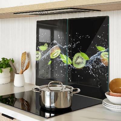 Üveg vágódeszka Kiwi vízben levelekkel