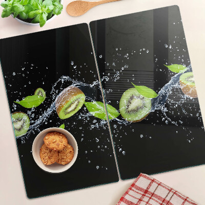 Üveg vágódeszka Kiwi vízben levelekkel
