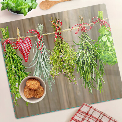 Üveg vágódeszka Gyógynövények egy szálon