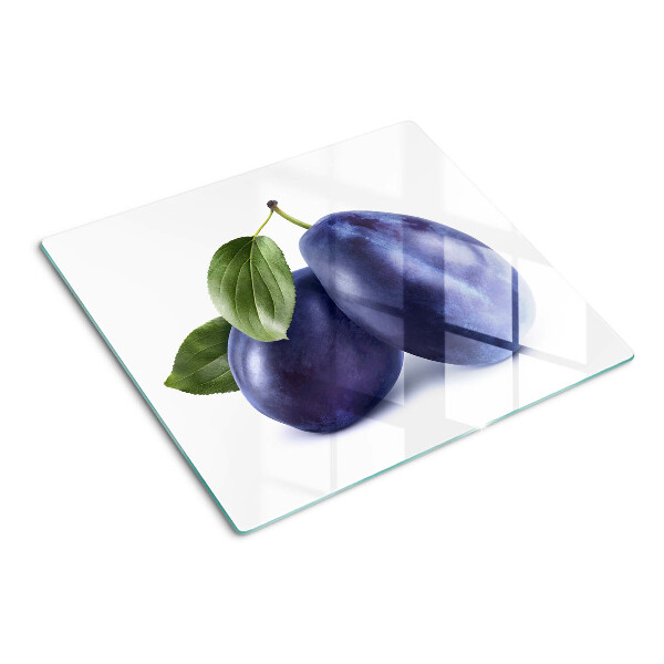 Üveg vágódeszka Szilva levelekkel