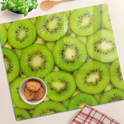 Edzett üveg vágódeszka Kiwi szeletek