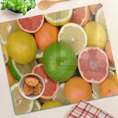 Edzett üveg vágódeszka Citrusfélék színekben
