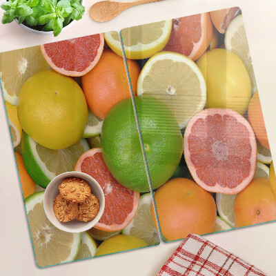 Edzett üveg vágódeszka Citrusfélék színekben