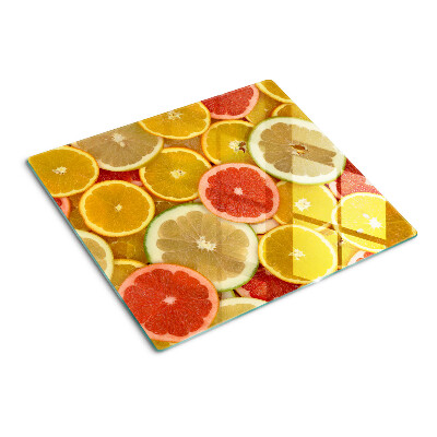 Üveg vágódeszka Citrusfélék szivárvány színeiben