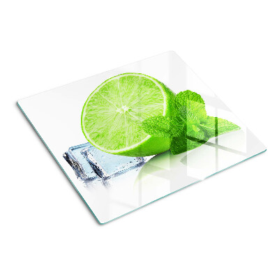 Üveg vágódeszka Lime mentával és jéggel