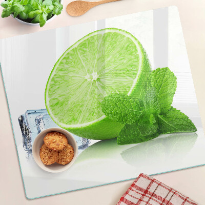 Üveg vágódeszka Lime mentával és jéggel