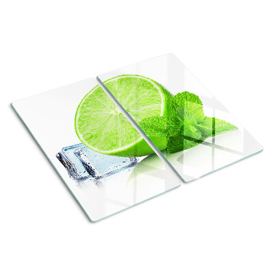 Üveg vágódeszka Lime mentával és jéggel