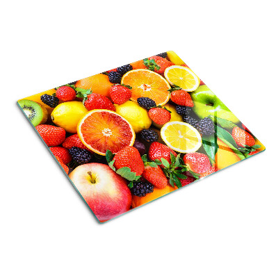 Üveg vágódeszka Trópusi gyümölcsök és bogyók