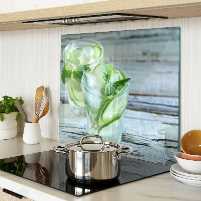 Üveg vágódeszka Menta és uborka koktélok