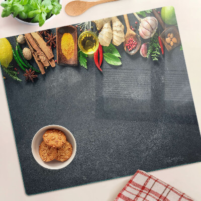Edzett üveg vágódeszka Konyhai fűszerek és hozzávalók