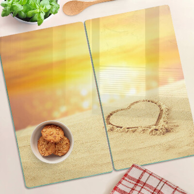 Edzett üveg vágódeszka Strand naplementekor