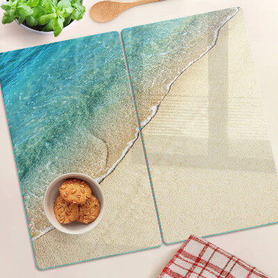 Edzett üveg vágódeszka Strand és tenger hullámai