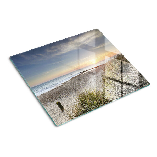 Üveg vágódeszka Strand naplementekor