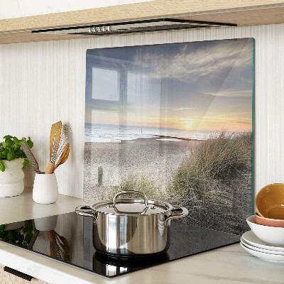 Üveg vágódeszka Strand naplementekor