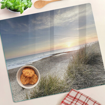 Üveg vágódeszka Strand naplementekor