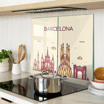 Üveg vágódeszka Barcelona és építészete