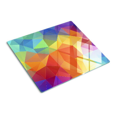 Üveg vágódeszka Színes háromszögek geometriája