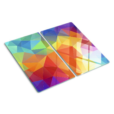 Üveg vágódeszka Színes háromszögek geometriája