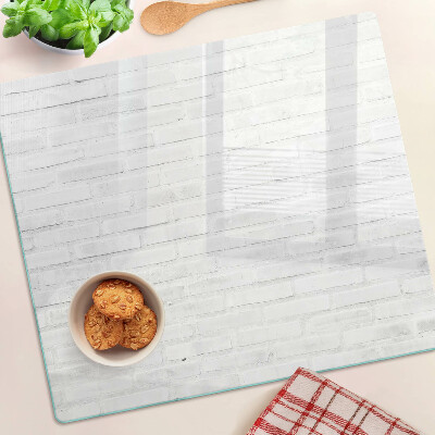 Üveg vágódeszka Téglafal minimalista stílusban