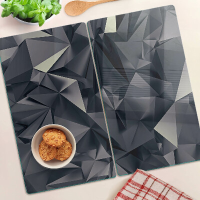 Üveg vágódeszka Geometria a szürke árnyalataiban