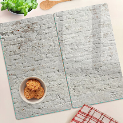 Edzett üveg vágódeszka Téglafal loft stílusban