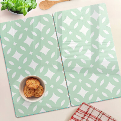 Üveg vágódeszka Geometrikus minták pasztell színekben