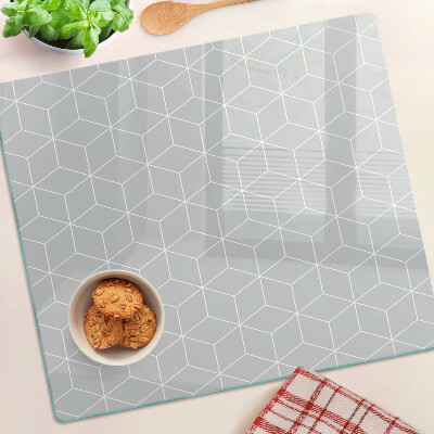 Üveg vágódeszka Hatszögletű geometriai rács
