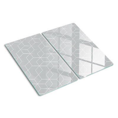 Üveg vágódeszka Hatszögletű geometriai rács