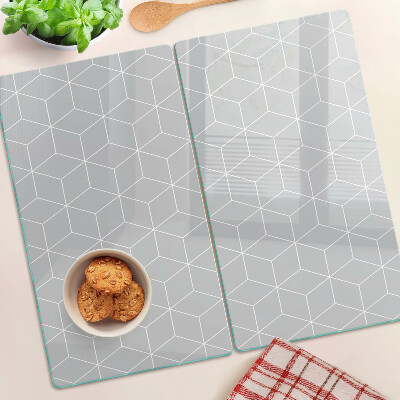 Üveg vágódeszka Hatszögletű geometriai rács