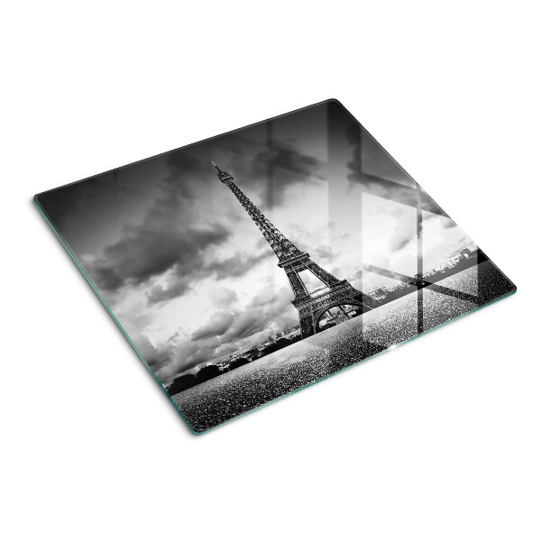 Üveg vágódeszka Eiffel-torony fekete-fehérben