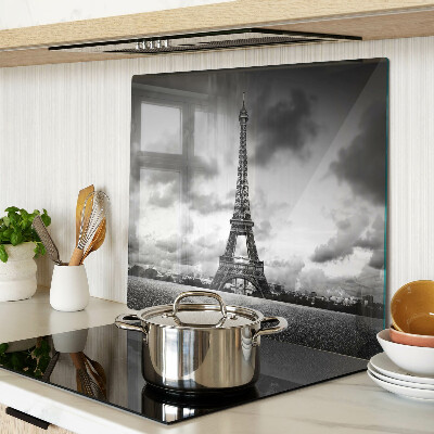 Üveg vágódeszka Eiffel-torony fekete-fehérben