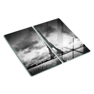 Üveg vágódeszka Eiffel-torony fekete-fehérben