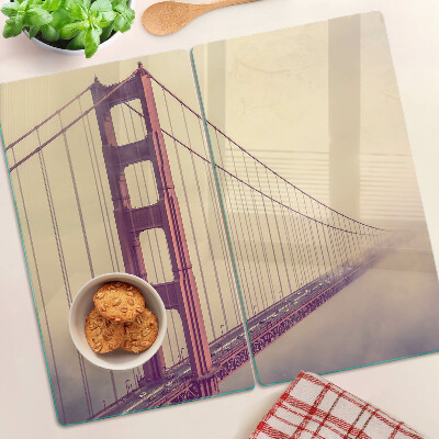 Üveg vágódeszka Vintage Golden Gate híd