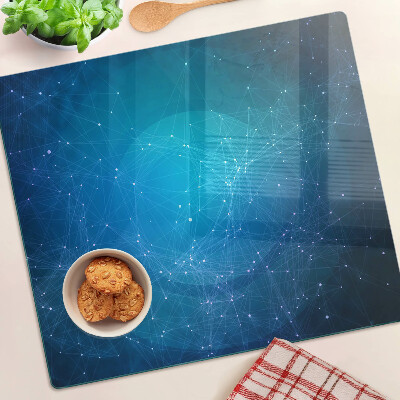 Üveg vágódeszka Geometrikus vonalak és pontok motívuma
