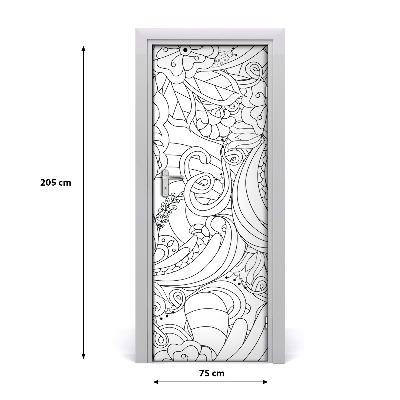 Ajtó tapéta háttér zentangle