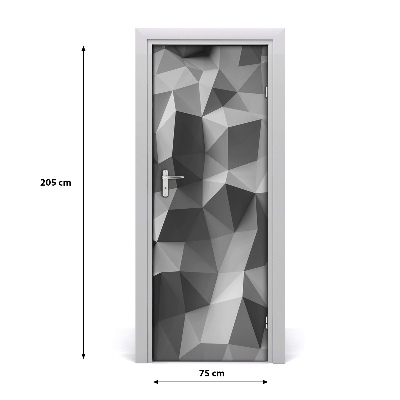 Ajtóposzter öntapadós absztrakció háromszögek