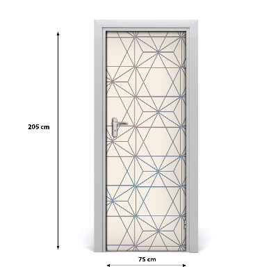 Ajtó méretű poszter geometriai háttér