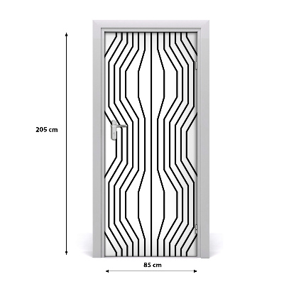 Ajtóposzter öntapadós geometriai vonalak