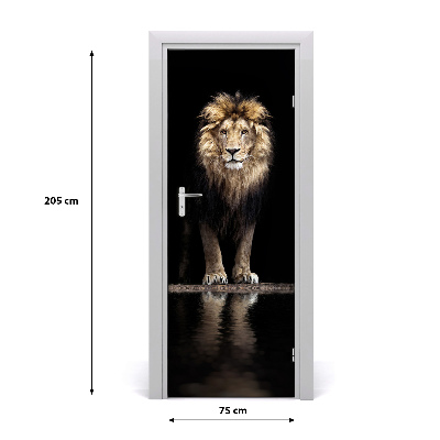 Poszter tapéta ajtóra Portré egy oroszlán