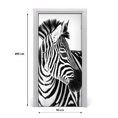 Ajtóposzter Zebra hó