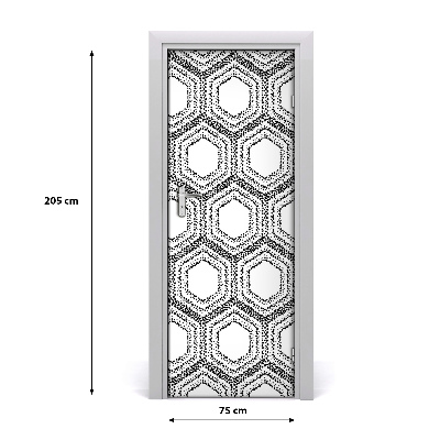 Ajtóposzter geometriai háttér