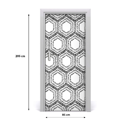 Ajtóposzter geometriai háttér