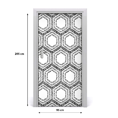 Ajtóposzter geometriai háttér